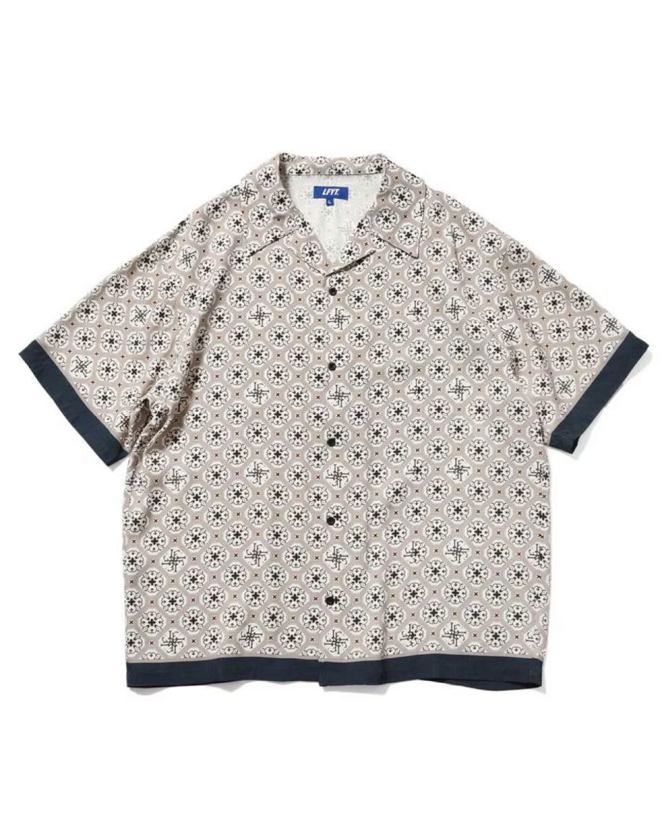 画像2: LFYT Arabesque Pattern Open Collar Shirt 半袖 開襟シャツ (2)