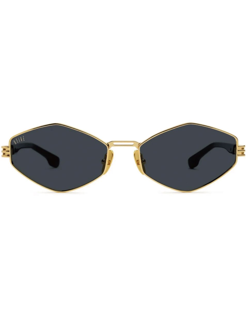 画像2: 9Five IRIS RHOMBUS Black & 24k Gold Sunglasses ゴールド UV 偏光 サングラス メガネ (2)
