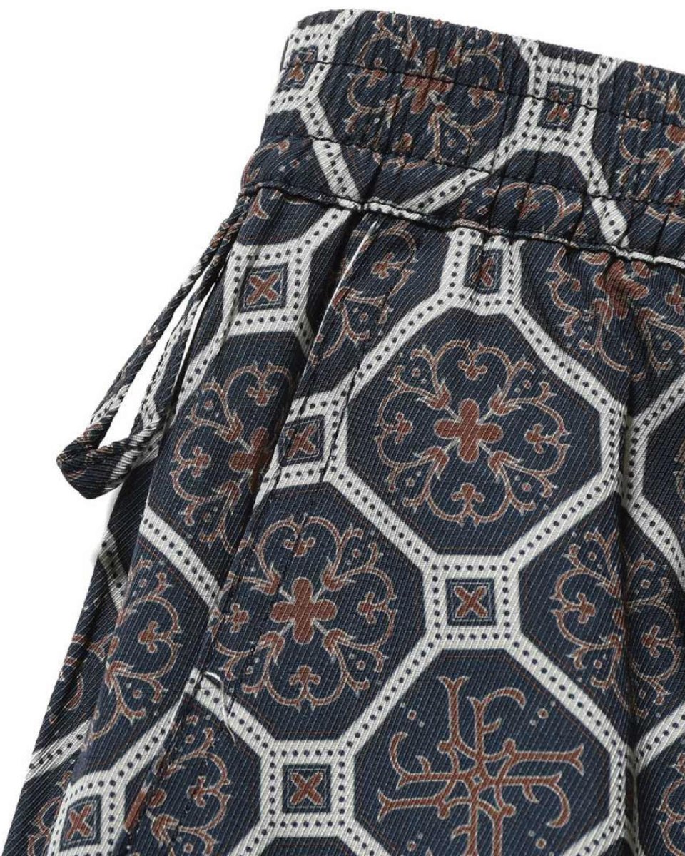 画像8: LFYT Arabesque Pattern Easy Shorts Navy イージーショーツ ハーフパンツ (8)