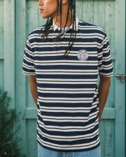 LFYT Athleisure Striped Polo Shirt Navy
