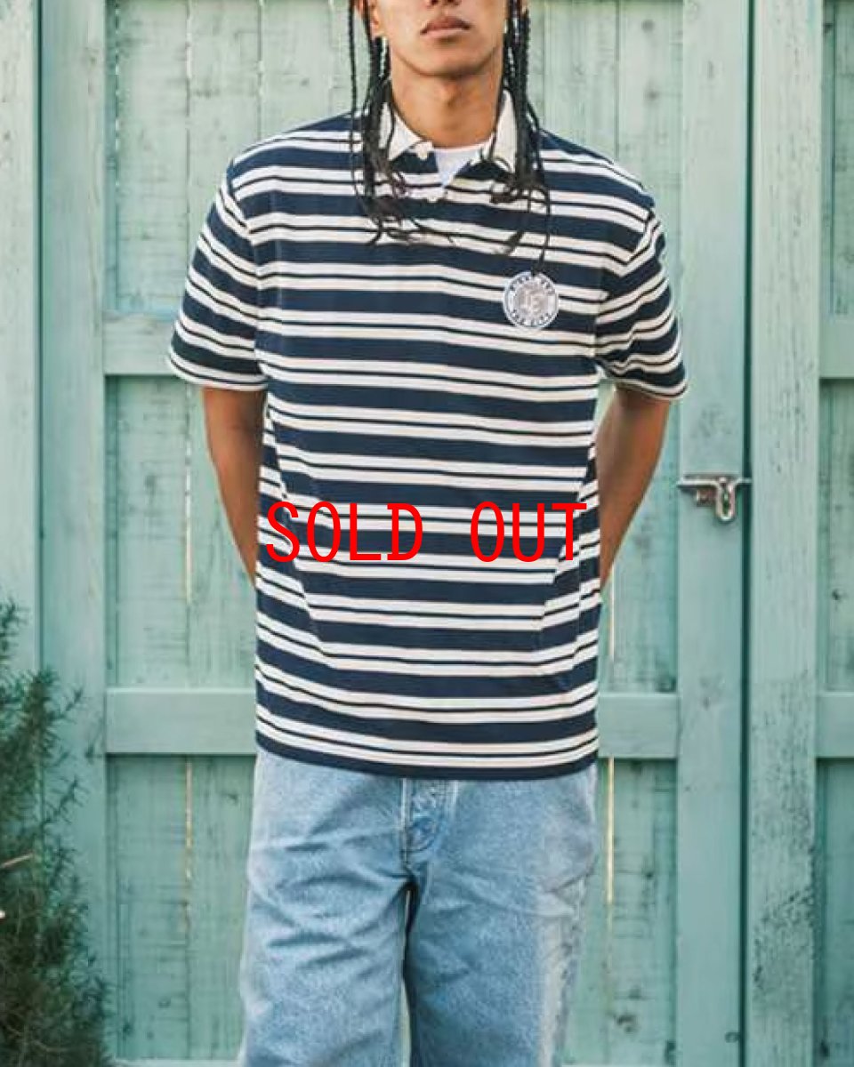 画像6: LFYT Athleisure Striped Polo Shirt Navy 半袖 ポロシャツ (6)