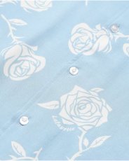 画像4: LFYT Rose Pattern Open Collar Shirt Light Blue ローズ オープンカラー シャツ 半袖シャツ  (4)