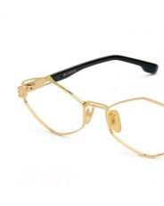 画像4: 9Five IRIS RHOMBUS Black & 24k Gold Clear Lens glasses ゴールド UV 偏光 クリアレンズ メガネ (4)