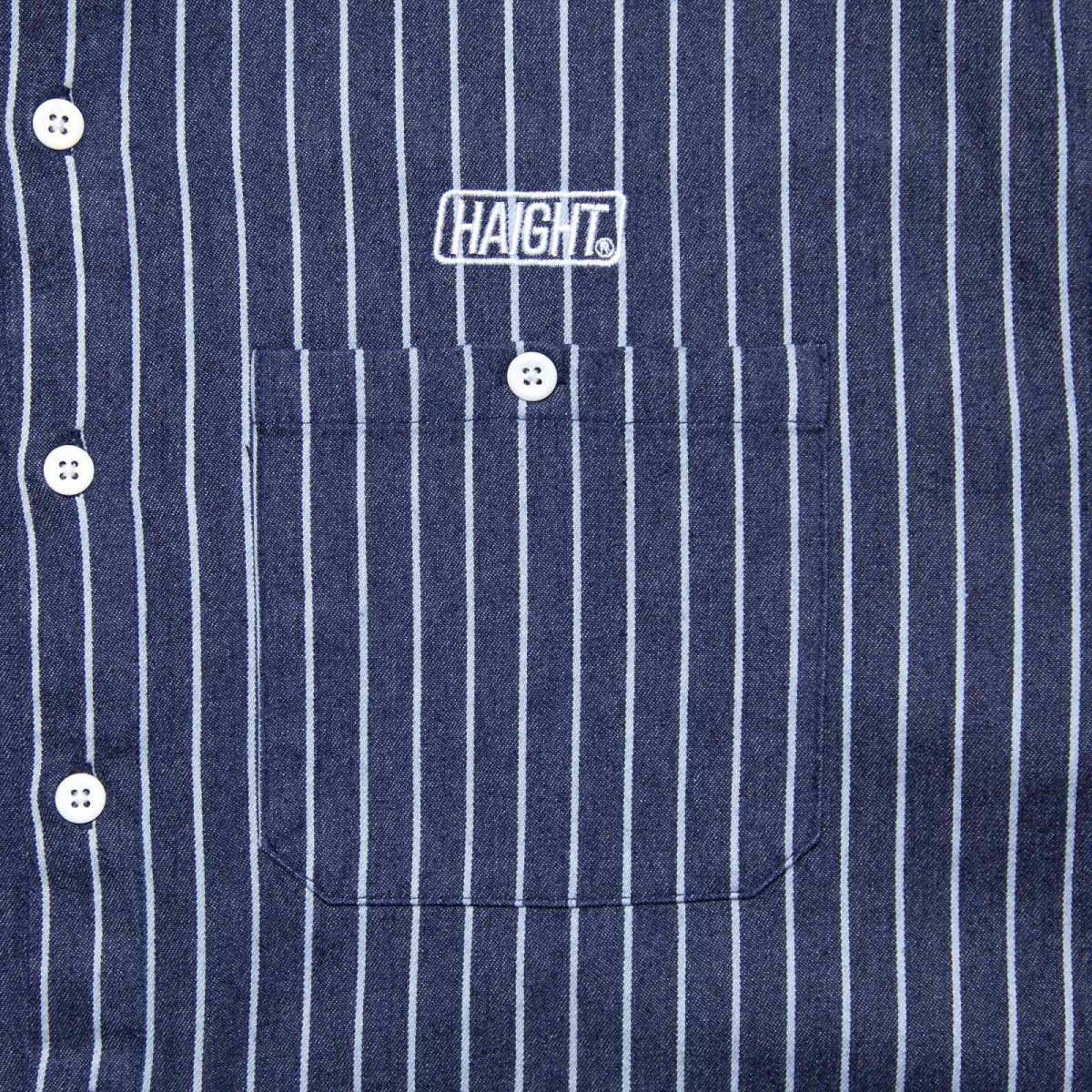 画像7: HAIGHT Stripe Denim Shirt ライトオンス デニム ストライプ シャツ (7)
