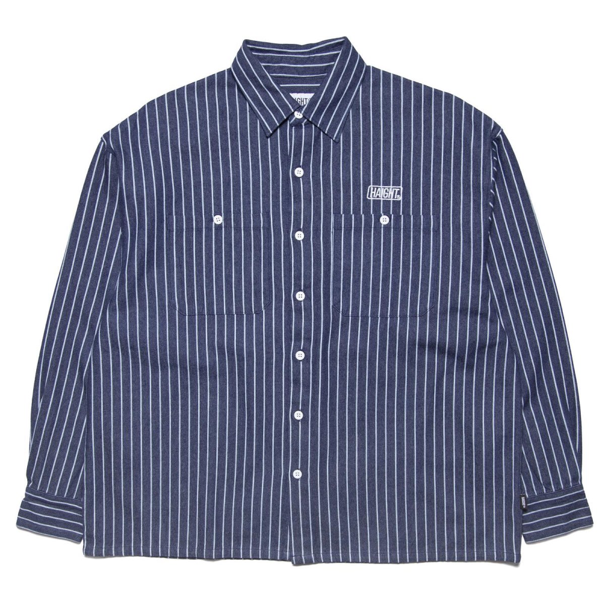 画像4: HAIGHT Stripe Denim Shirt ライトオンス デニム ストライプ シャツ (4)