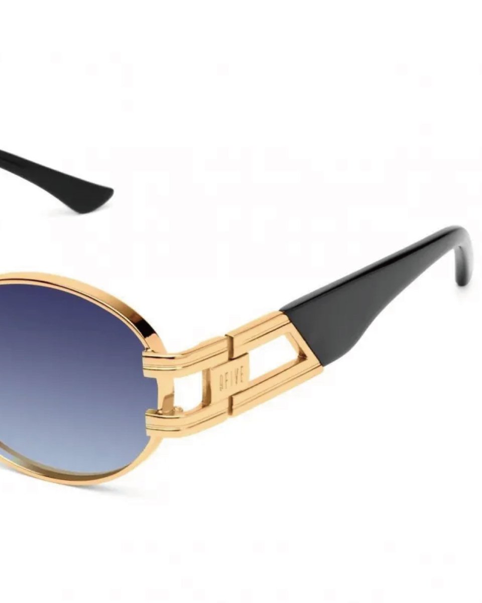 画像7: 9FIVE ST. James Black & 24K Gold Sunglasses Blue Gradation セントジェームス ブラック & 24K ゴールド サングラス 偏光レンズ (7)