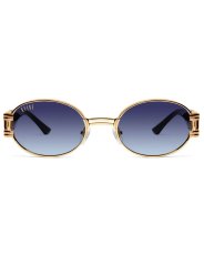 画像2: 9FIVE ST. James Black & 24K Gold Sunglasses Blue Gradation セントジェームス ブラック & 24K ゴールド サングラス 偏光レンズ (2)