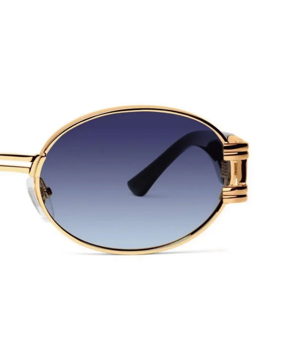 画像5: 9FIVE ST. James Black & 24K Gold Sunglasses Blue Gradation セントジェームス ブラック & 24K ゴールド サングラス 偏光レンズ (5)