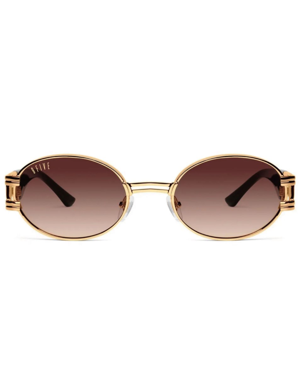 画像2: 9FIVE ST. James Black & 24K Gold Sunglasses Brown セントジェームス ブラック & 24K ゴールド サングラス 偏光レンズ (2)