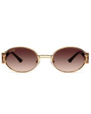 画像2: 9FIVE ST. James Black & 24K Gold Sunglasses Brown セントジェームス ブラック & 24K ゴールド サングラス 偏光レンズ (2)