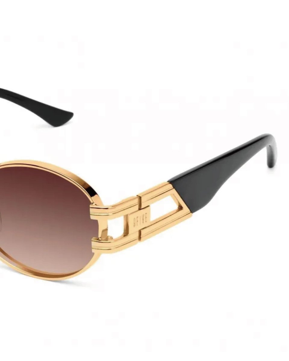 画像7: 9FIVE ST. James Black & 24K Gold Sunglasses Brown セントジェームス ブラック & 24K ゴールド サングラス 偏光レンズ (7)