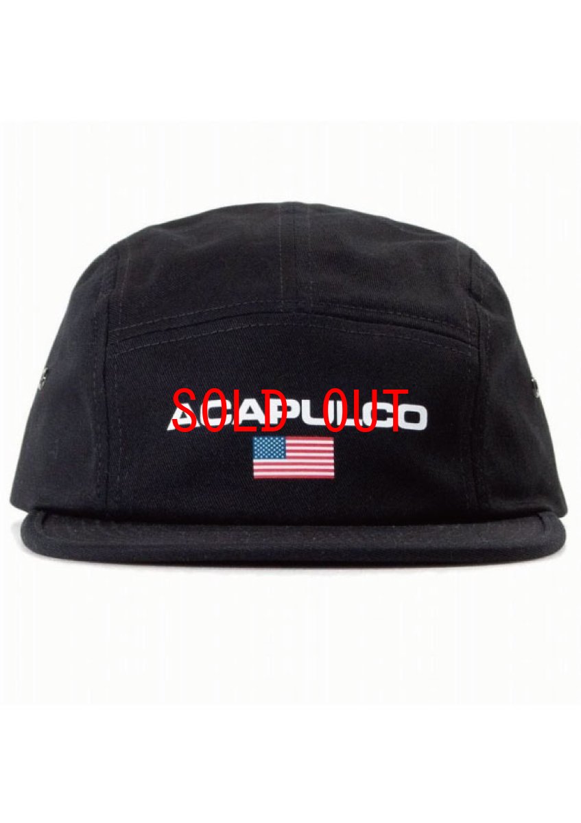 画像1: Acapulco Gold Nine-Two Camp Cap Black  ロゴ キャンプ キャップ (1)