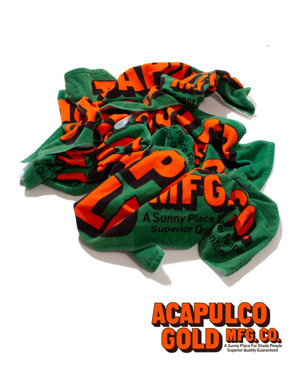 画像1: ACAPULCO GOLD Team Towel コットンチームタオル ロゴタオル (1)
