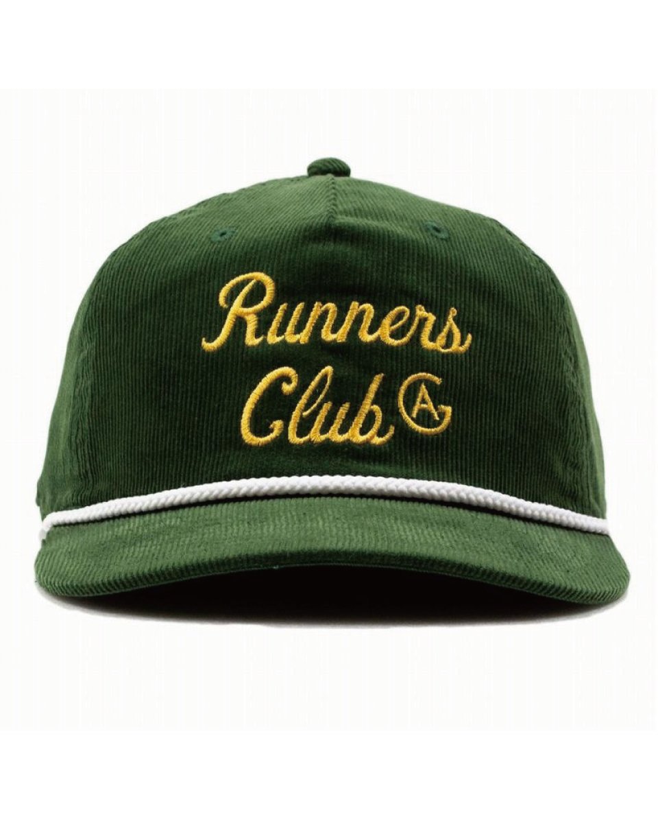 画像1: Acapulco Gold Runners Club Corduroy Boat Cap Green アカプルコゴールド ランナーズクラブ コーデュロイ ボートキャップ 5パネルキャップ 帽子 (1)