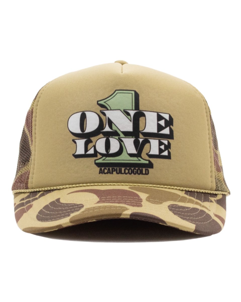 画像4: Acapulco Gold ONE LOVE Trucker Cap アカプルコゴールド ワンラブ メッシュキャップ トラッカーキャップ 帽子 (4)