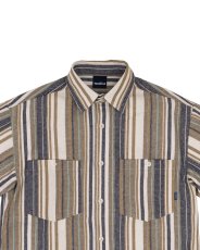 画像10: INTERBREED Multi Striped Summer Shirt Natural インターブリード マルチ ストライプ サマー シャツ 半袖 ワークシャツ コットン リゾート 沖縄 ストリートファッション (10)
