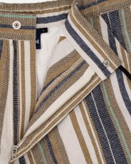画像9: INTERBREED Multi Striped Summer Shorts Natural インターブリード マルチ ストライプ サマー ショーツ ショートパンツ ハーフパンツ コットン リゾート 沖縄 ストリートファッション (9)