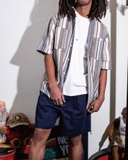 画像7: INTERBREED Multi Striped Summer Shirt Natural インターブリード マルチ ストライプ サマー シャツ 半袖 ワークシャツ コットン リゾート 沖縄 ストリートファッション (7)