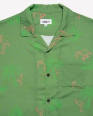 画像3: Haight LVC Neon Light Rayon Shirt Green ヘイト レーヨンシャツ 半袖 総柄 開襟 オープンカラーシャツ 沖縄 ストリートファッション (3)