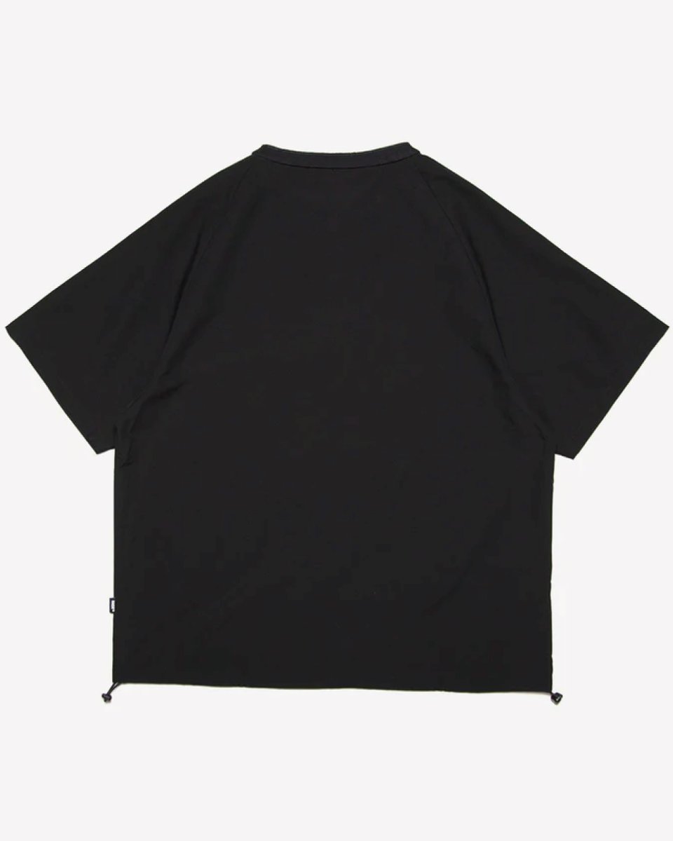画像2: Haight Relaxing Snap Tee Black ヘイト リラクシング スナップ Tシャツ ヘンリーネック リップストップ 半袖 沖縄 ストリートファッション (2)
