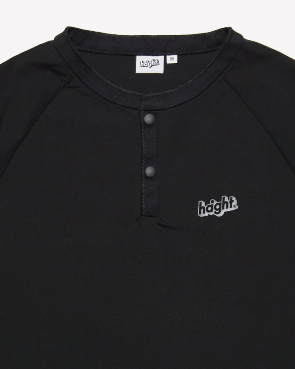 画像3: Haight Relaxing Snap Tee Black ヘイト リラクシング スナップ Tシャツ ヘンリーネック リップストップ 半袖 沖縄 ストリートファッション (3)