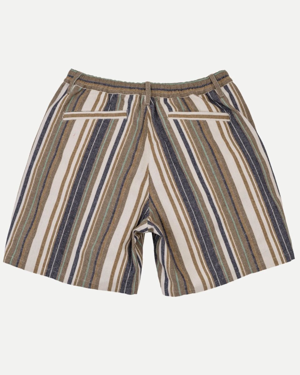 画像3: INTERBREED Multi Striped Summer Shorts Natural インターブリード マルチ ストライプ サマー ショーツ ショートパンツ ハーフパンツ コットン リゾート 沖縄 ストリートファッション (3)