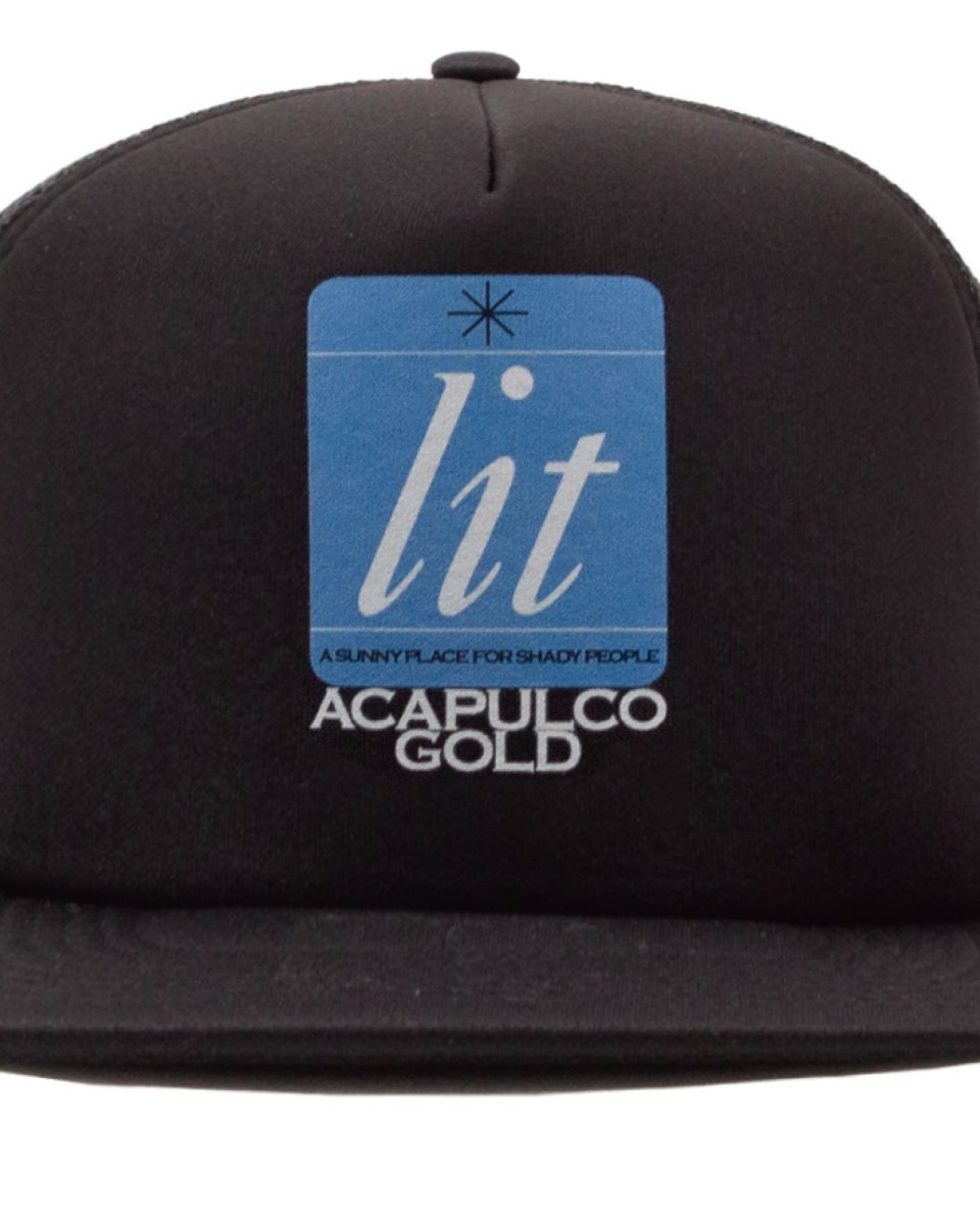 画像4: Acapulco Gold Lit Up Trucker Cap Black アカプルコゴールド メッシュキャップ トラッカーキャップ ハイクラウン 帽子 (4)