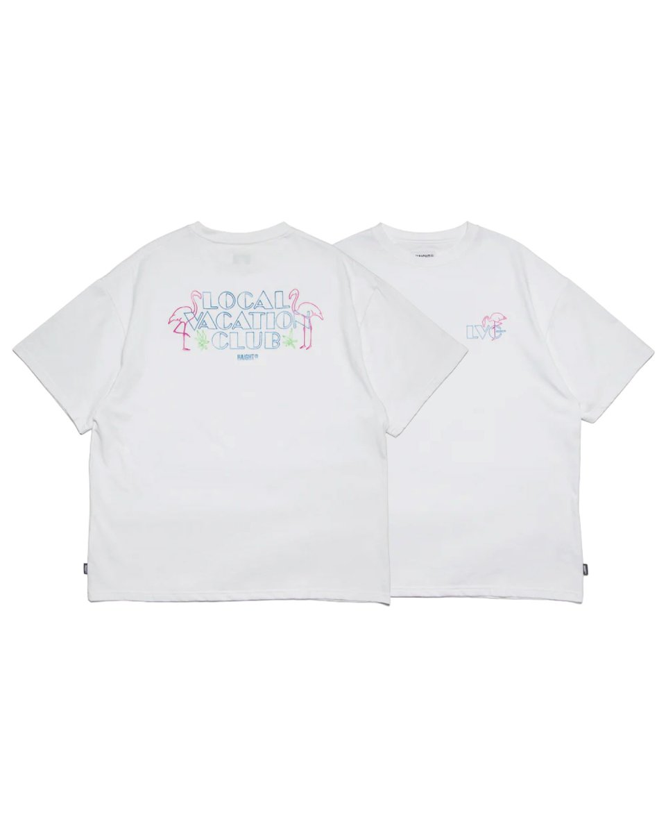 画像7: Haight LVC NEON LIGHT Tee White ヘイト ネオンライト 半袖 Tシャツ バックプリント 沖縄 ストリートファッション (7)
