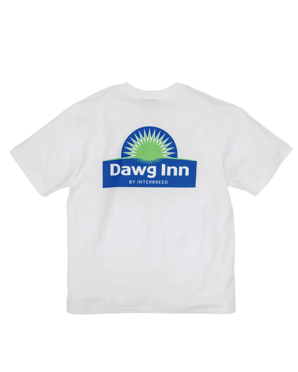 画像4: INTERBREED Suite Room SS Tee White インターブリード スナップ 半袖 Tシャツ バックプリント 蛍光 サンプリング 沖縄 ストリートファッション (4)