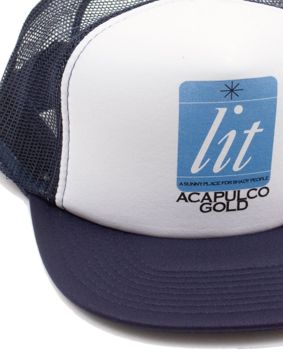 画像5: Acapulco Gold Lit Up Trucker Cap Navy/White アカプルコゴールド メッシュキャップ トラッカーキャップ ハイクラウン 帽子 (5)