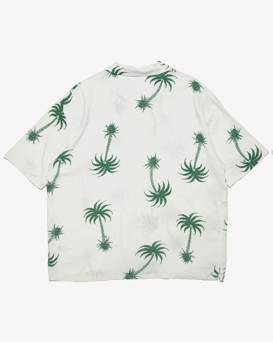 画像3: Haight LVC Loud Tree Rayon Shirt White ヘイト レーヨンシャツ 半袖 総柄 ボタニカル柄 アロハシャツ 沖縄 ストリートファッション (3)