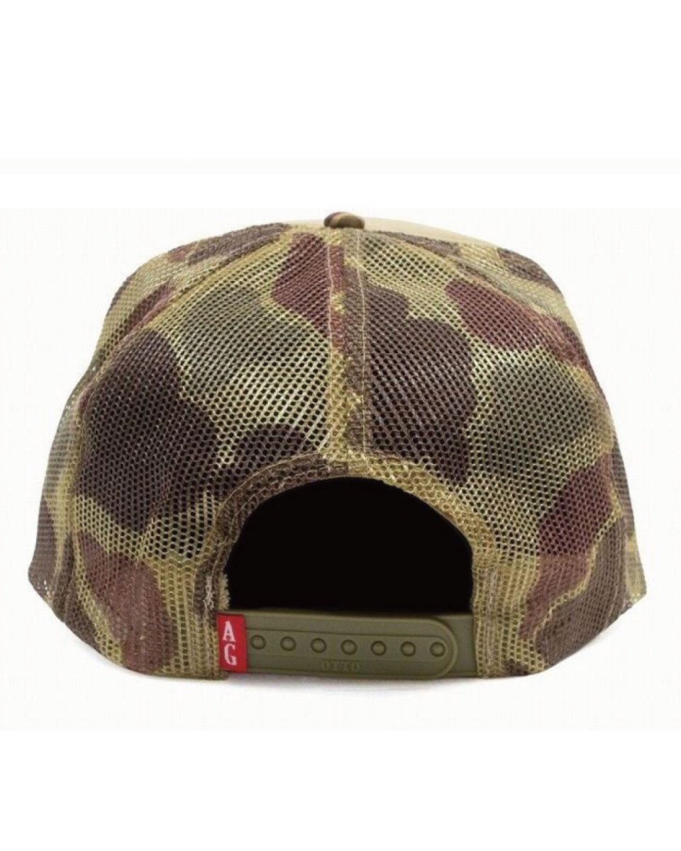 画像2: Acapulco Gold Mack-D Trucker Cap Camo アカプルコゴールド トラッカーキャップ メッシュキャップ ハイクラウン 帽子 (2)