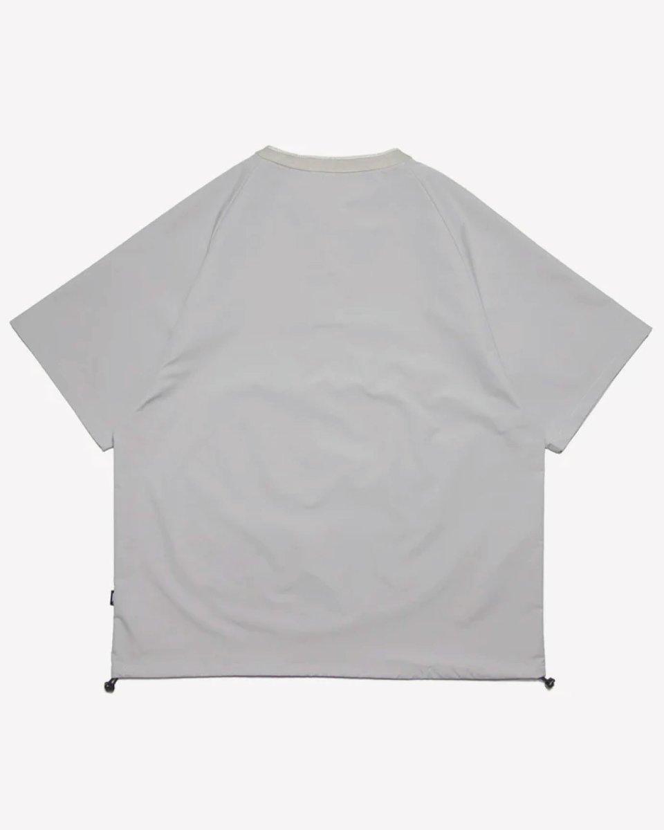画像3: Haight Relaxing Snap Tee Grey ヘイト リラクシング スナップ Tシャツ ヘンリーネック リップストップ 半袖 沖縄 ストリートファッション (3)
