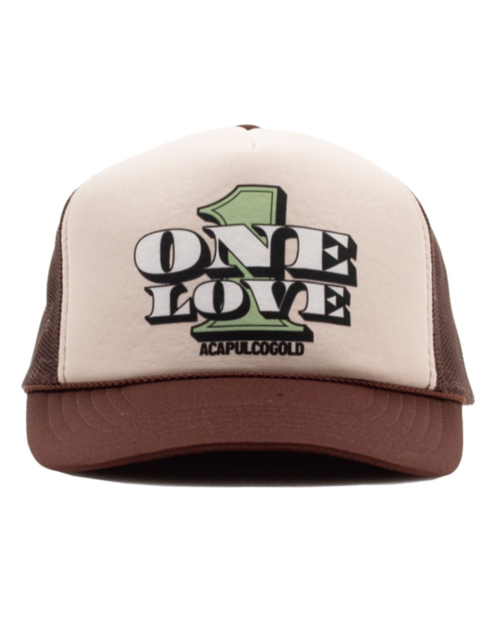 画像2: Acapulco Gold ONE LOVE Trucker Cap アカプルコゴールド ワンラブ メッシュキャップ トラッカーキャップ 帽子 (2)