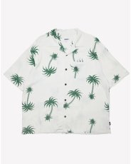 画像2: Haight LVC Loud Tree Rayon Shirt White ヘイト レーヨンシャツ 半袖 総柄 ボタニカル柄 アロハシャツ 沖縄 ストリートファッション (2)