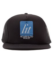 画像1: Acapulco Gold Lit Up Trucker Cap Black アカプルコゴールド メッシュキャップ トラッカーキャップ ハイクラウン 帽子 (1)