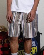 画像11: INTERBREED Multi Striped Summer Shorts Natural インターブリード マルチ ストライプ サマー ショーツ ショートパンツ ハーフパンツ コットン リゾート 沖縄 ストリートファッション (11)