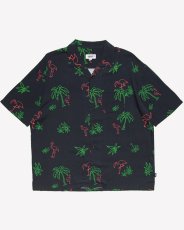 画像3: Haight LVC Neon Light Rayon Shirt Black ヘイト レーヨンシャツ 半袖 総柄 開襟 オープンカラーシャツ 沖縄 ストリートファッション (3)
