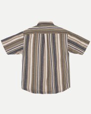 画像5: INTERBREED Multi Striped Summer Shirt Natural インターブリード マルチ ストライプ サマー シャツ 半袖 ワークシャツ コットン リゾート 沖縄 ストリートファッション (5)