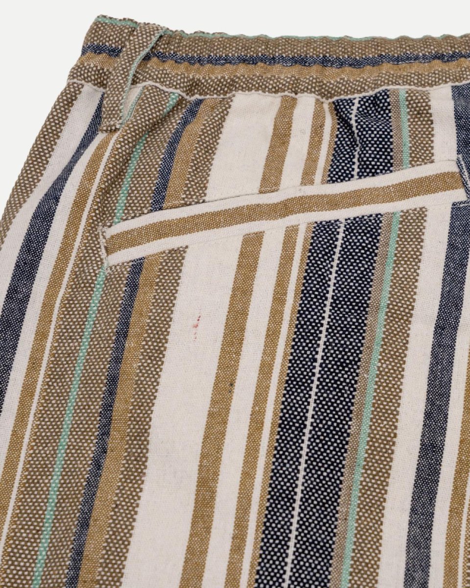 画像10: INTERBREED Multi Striped Summer Shorts Natural インターブリード マルチ ストライプ サマー ショーツ ショートパンツ ハーフパンツ コットン リゾート 沖縄 ストリートファッション (10)