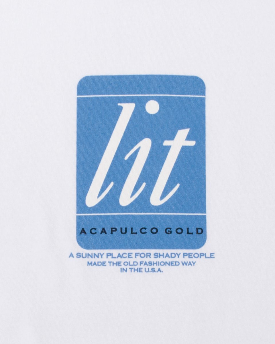画像3: Acapulco Gold LIT UP S/S Tee White アカプルコゴールド ライトアップ 半袖 Tシャツ タバコ 沖縄 ストリートファッション (3)