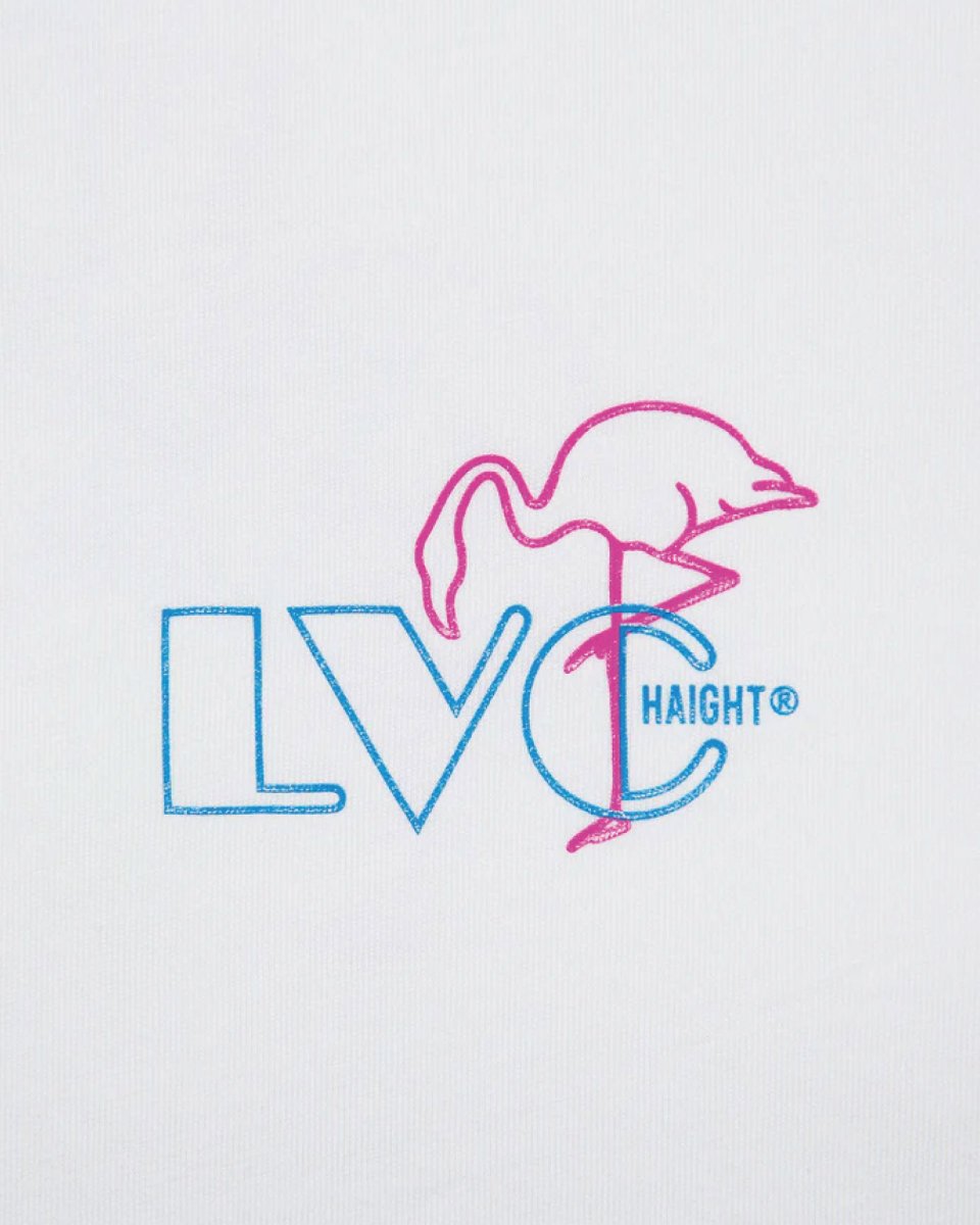 画像5: Haight LVC NEON LIGHT Tee White ヘイト ネオンライト 半袖 Tシャツ バックプリント 沖縄 ストリートファッション (5)
