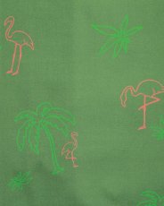 画像4: Haight LVC Neon Light Rayon Shirt Green ヘイト レーヨンシャツ 半袖 総柄 開襟 オープンカラーシャツ 沖縄 ストリートファッション (4)