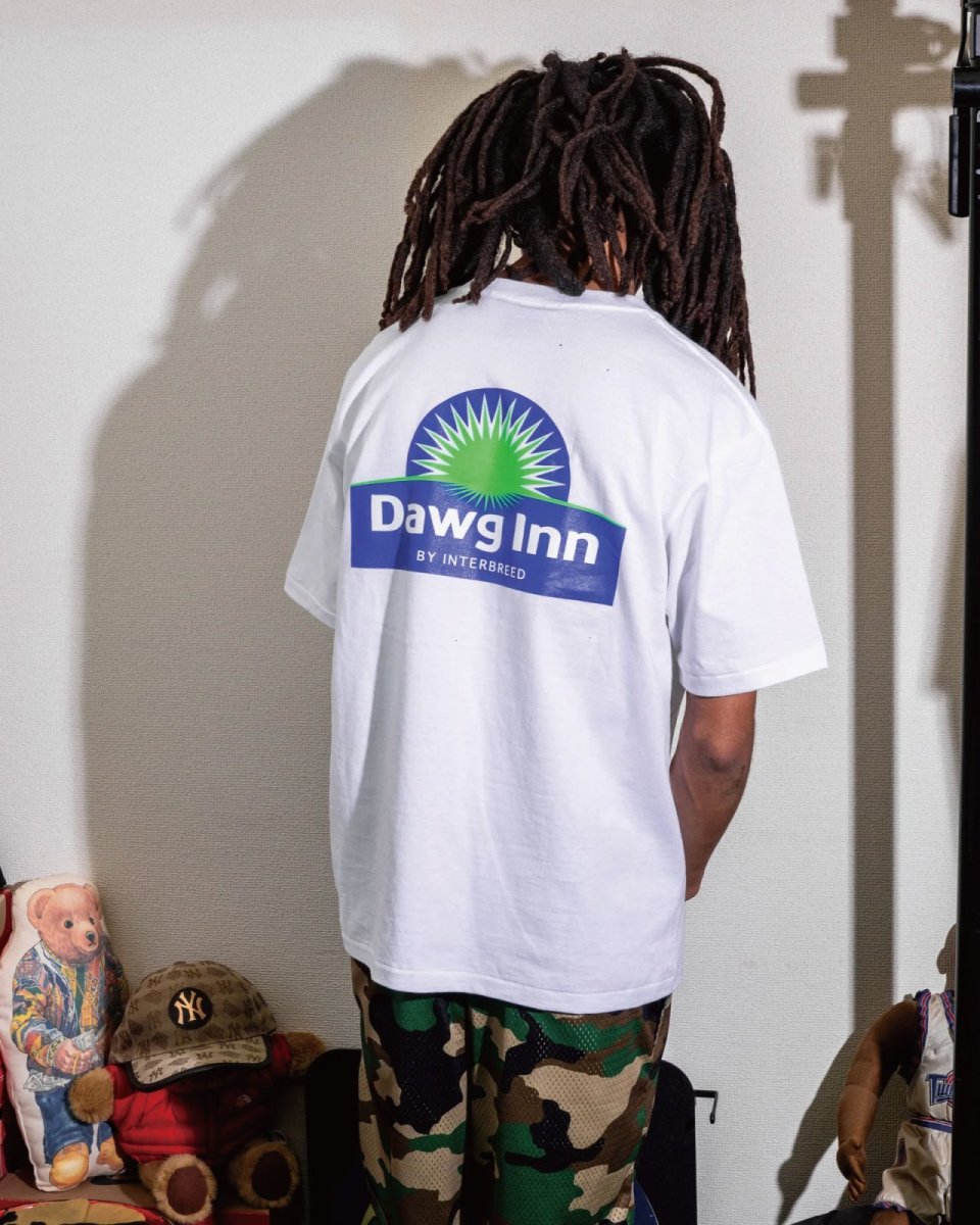 画像10: INTERBREED Suite Room SS Tee White インターブリード スナップ 半袖 Tシャツ バックプリント 蛍光 サンプリング 沖縄 ストリートファッション (10)