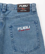 画像7: FUBU デニム ショートパンツ フブ ジーンズ ハーフパンツ 13.5オンス 沖縄 メンズ服  Light Blue (7)