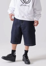 画像17: FUBU メタリック デニム ショートパンツ フブ ジーンズ ハーフパンツ ラメ Y2K 沖縄 ショートパンツ 沖縄 メンズ服 Navy (17)