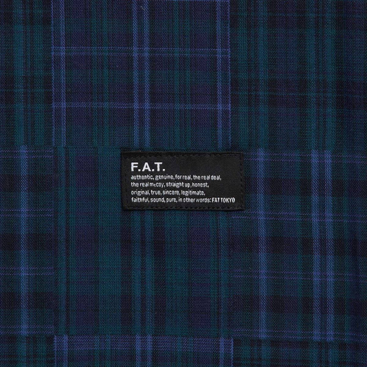 画像6: FAT CROPIECE Navy パッチワーク調 チェック 半袖シャツ ダブルクロス 沖縄 メンズ服 沖縄 メンズファッション (6)