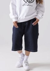 画像18: FUBU メタリック デニム ショートパンツ フブ ジーンズ ハーフパンツ ラメ Y2K 沖縄 ショートパンツ 沖縄 メンズ服 Navy (18)