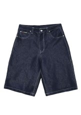 画像5: FUBU メタリック デニム ショートパンツ フブ ジーンズ ハーフパンツ ラメ Y2K 沖縄 ショートパンツ 沖縄 メンズ服 Navy (5)