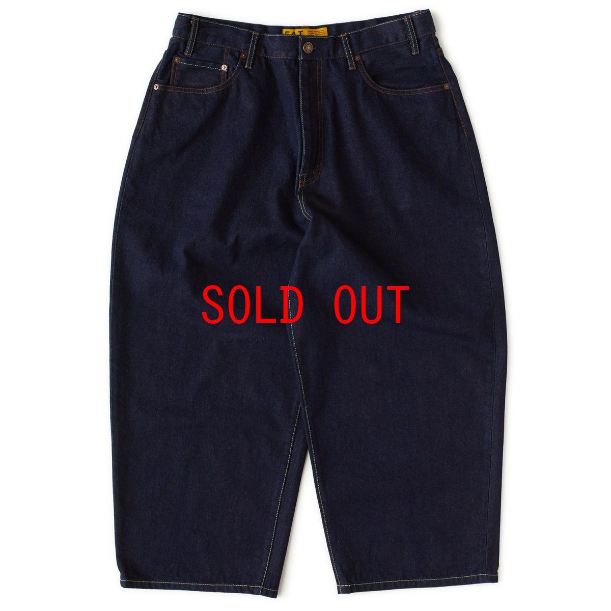 画像2: FAT F.A.T. MAMMOTH Wide Denim Pants Blue ワイド デニムパンツ ブルー ジーンズ 沖縄 メンズ服 (2)